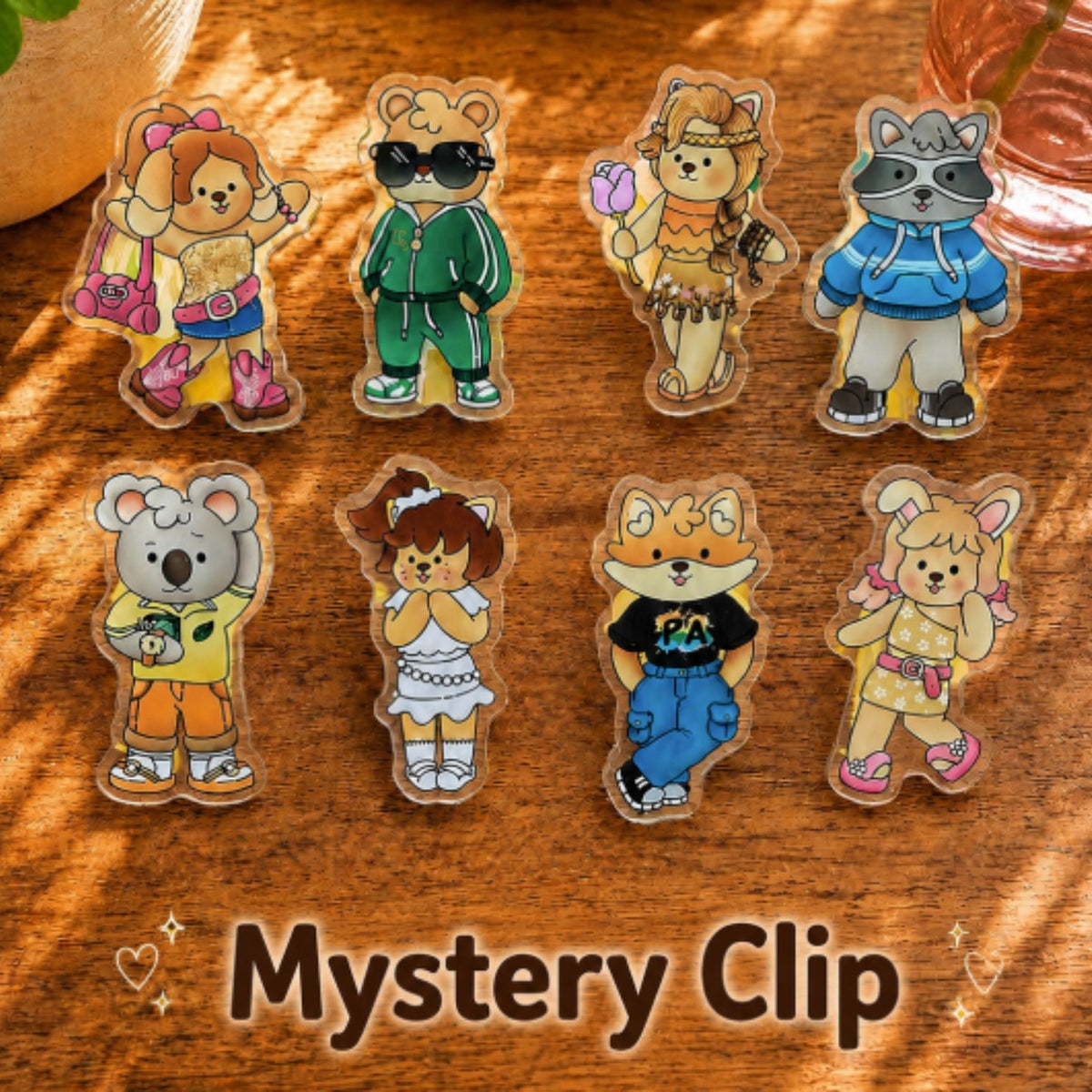 Party Animals Acrylic Character Page Clips