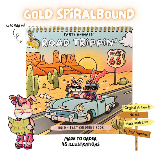 Road Trippin' Spiralbound Coloring Book