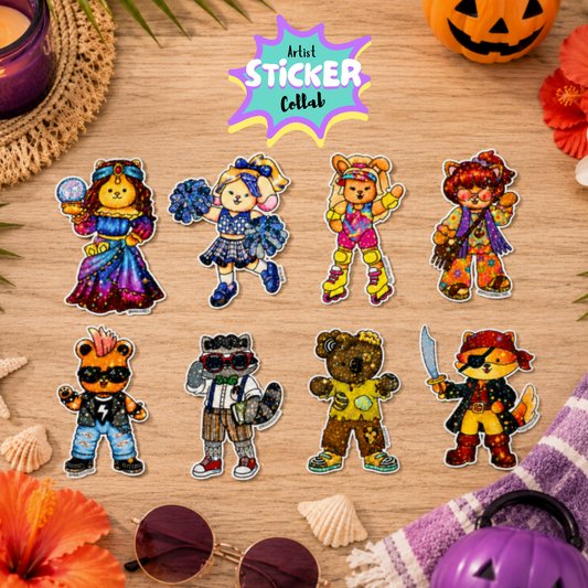 Summerween Artist Collab Premium Holographic Stickers