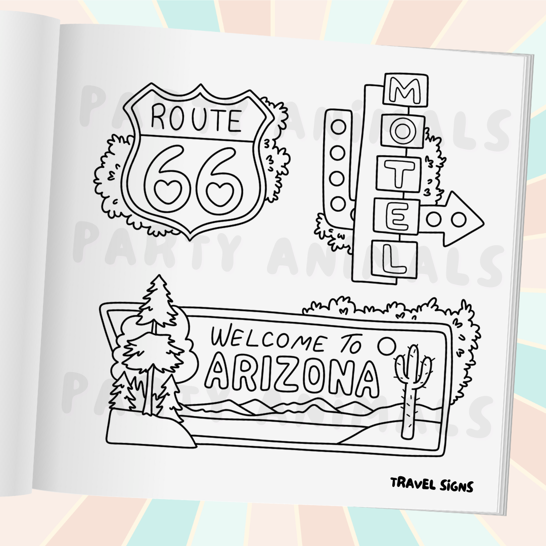 Road Trippin' Coloring Book (Paperback)