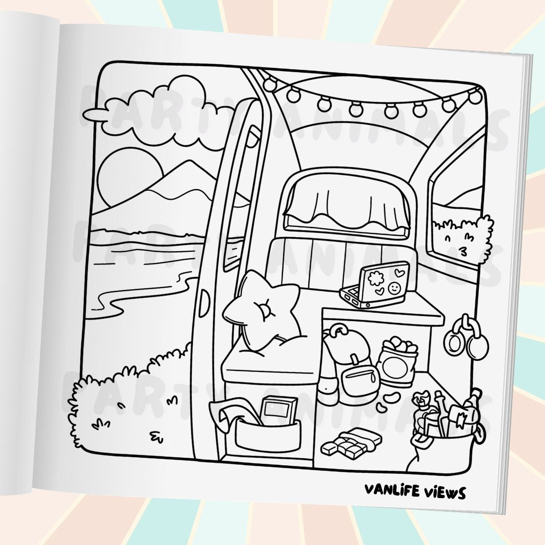 Road Trippin' Spiralbound Coloring Book